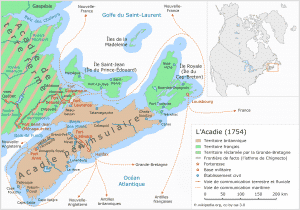 L'Acadie en 1754
